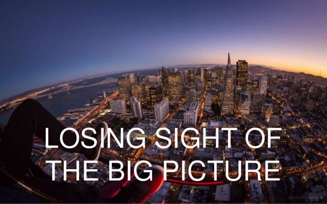 Losing sight of the big picture